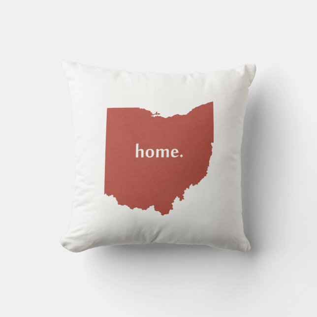 Ohio Home State Red Kussen (Voorkant)