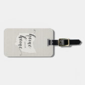 Ohio - Home Sweet Home burlap-look Bagagelabel (Voorkant horizontaal)