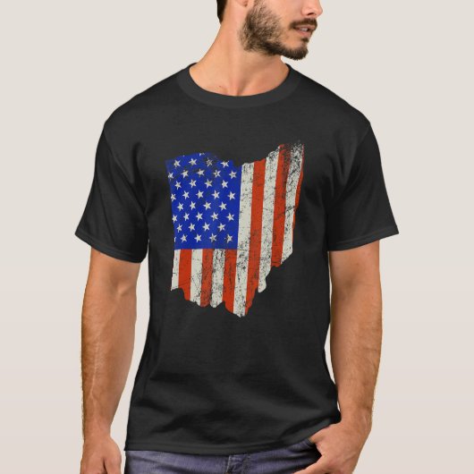 Ohio Home Usa Flag T-shirt (Voorkant)