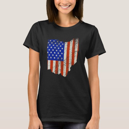 Ohio Home Usa Flag T-shirt (Voorkant)