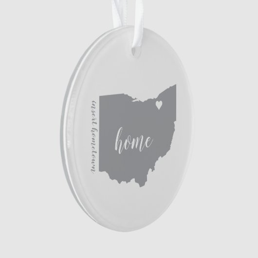 Ohio Hometown Personalized Ornament (voorkant)