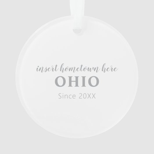 Ohio Hometown Personalized Ornament (achterkant)