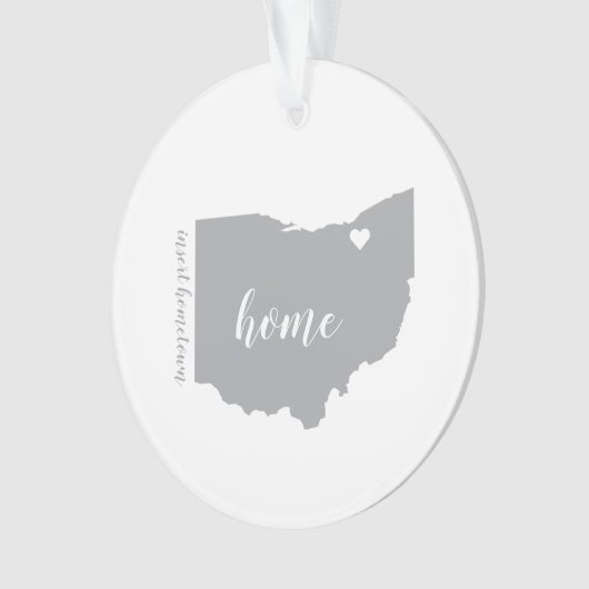 Ohio Hometown Personalized Ornament (voorkant)