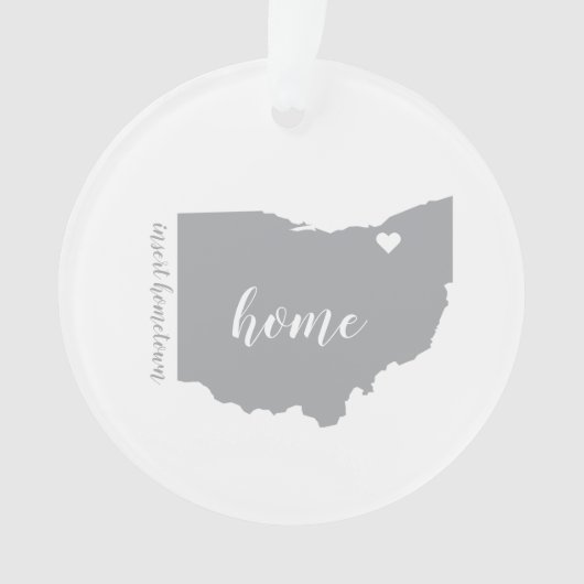 Ohio Hometown Personalized Ornament (voorkant)