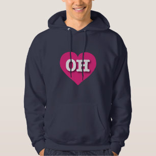 Ohio Hot Pink Heart - Ik hou van OH Hoodie