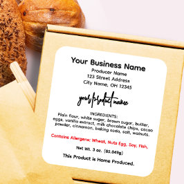 Ohio huisje voedsel wet etiketten