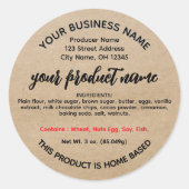 Ohio huisje voedsel wet etiketten (Voorkant)