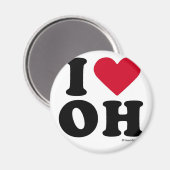 OHIO - "IK HOU VAN OH" "IK HOU VAN OHIO" MAGNEET (Voorkant / Achterkant)