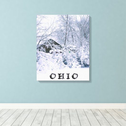OHIO IN WINTER 2020 CANVAS AFDRUK (Insitu (Houten vloer))