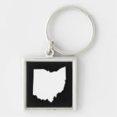 Ohio in wit en zwart sleutelhanger (Voorkant)