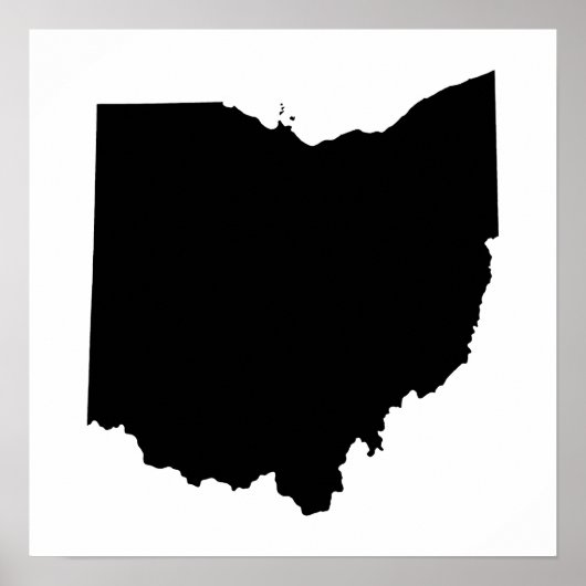 Ohio in zwart en wit poster (Voorkant)