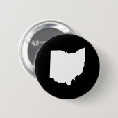 Ohio in zwart en wit ronde button 5,7 cm (Voorkant /achterkant)