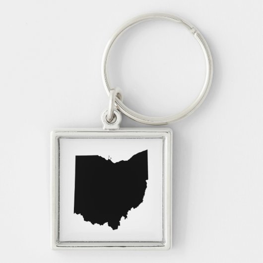 Ohio in zwart en wit sleutelhanger (Voorkant)