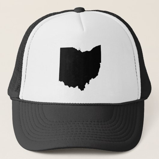 Ohio in zwart en wit trucker pet (Voorkant)