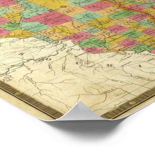 Ohio, Indiana en Illinois Poster (Hoek)