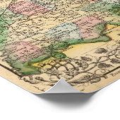 Ohio, Indiana Map door Mitchell Poster (Hoek)