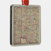 Ohio, Indiana Metalen Ornament (Rechts)