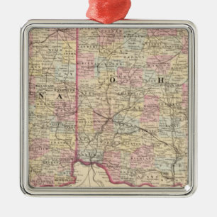 Ohio, Indiana Metalen Ornament