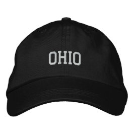 Ohio Ingeborduurd, verstelbaar Pet zwart