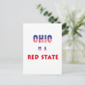 Ohio is een Rode Staat Briefkaart (Staand voorkant)