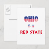 Ohio is een Rode Staat Briefkaart (Voorkant / Achterkant)