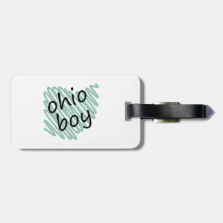 Ohio-jongen tekent Ohio op kinderkaart Bagagelabel