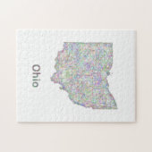 Ohio-kaart Legpuzzel (Horizontaal)