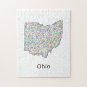 Ohio-kaart Legpuzzel