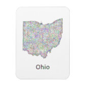 Ohio kaart magneet (Verticaal)