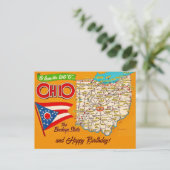 Ohio Kaart Occasions Ansichtkaart (Staand voorkant)