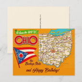 Ohio Kaart Occasions Ansichtkaart (Voorkant / Achterkant)
