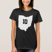 Ohio kaart passend paar Amerika staat bruiloft too T-shirt (Voorkant)
