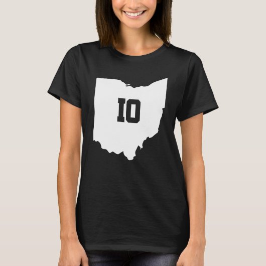 Ohio kaart passend paar Amerika staat bruiloft too T-shirt (Voorkant)