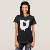 Ohio kaart passend paar Amerika staat bruiloft too T-shirt (Voorkant volledig)