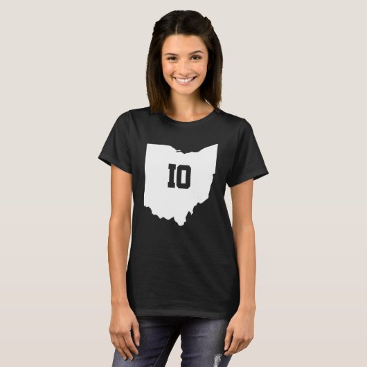 Ohio kaart passend paar Amerika staat bruiloft too T-shirt (Voorkant volledig)