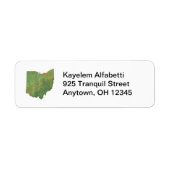 Ohio kaart retour adres label (Voorkant)