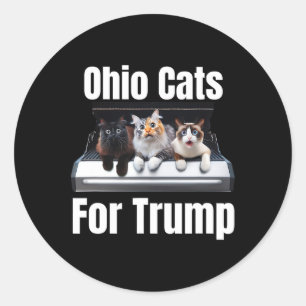Ohio Katten Voor Trump - Grappige Politieke Kat Ronde Sticker