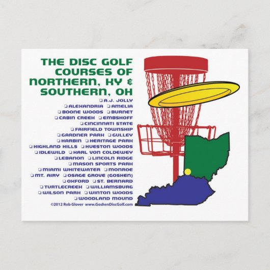 Ohio Kentucky Disk Golf Briefkaart (Voorkant)