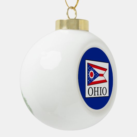 Ohio Keramische Bal Ornament (Links)