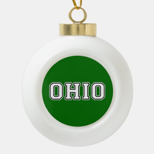 Ohio Keramische Bal Ornament (Voorkant)