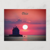 Ohio Lake Sunset Briefkaart (Voorkant)