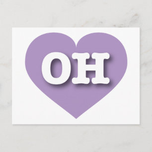 Ohio Lavender Heart - Ik hou van OH Briefkaart