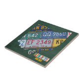 Ohio Licence Bord Map keramische tegels V2 Tegeltje (Zijkant)