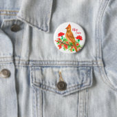 Ohio Love Vrouw Kardinaal Geraniums Ronde Button 5,7 Cm (In situ)