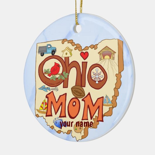 Ohio Mama Keramisch Ornament (Links)