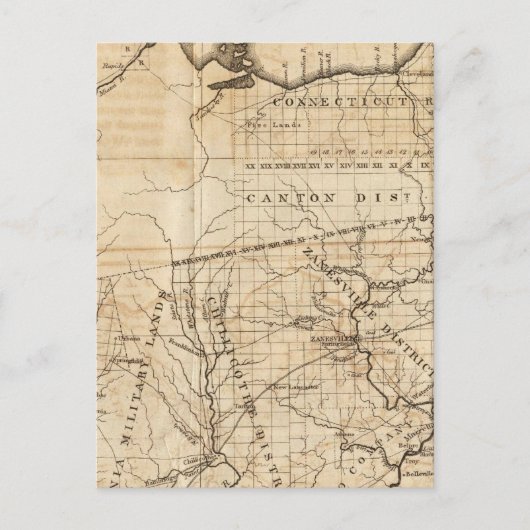 Ohio Map Briefkaart (Voorkant)