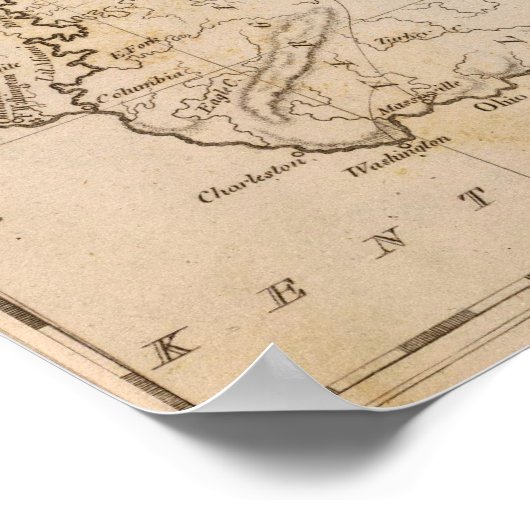 Ohio Map door Arrowsmith Poster (Hoek)