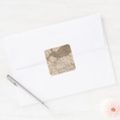 Ohio Map door Arrowsmith Vierkante Sticker (Envelop)