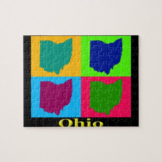 Ohio Map Legpuzzel (Horizontaal)