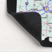 Ohio Map Mousepad Muismat (Hoek)